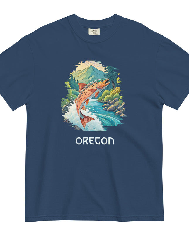 OREGON FISHING - COMFORT COLORS - Unisex garment-dyed heavyweight t-shirt