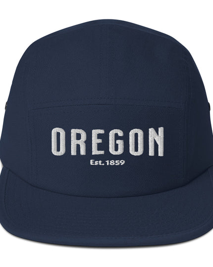 Oregon - Est. 1859 - White Text - Five Panel Cap