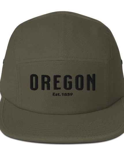 Oregon Est. 1859 - Black Text - Five Panel Cap
