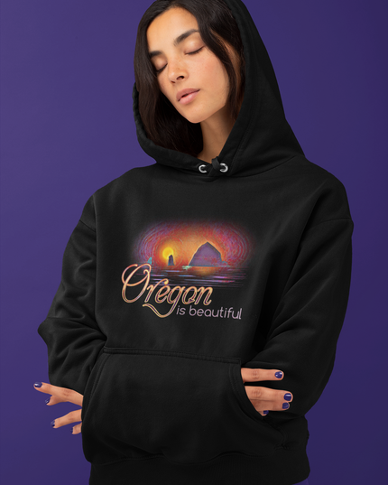 Oregon is Beautiful - Haystack Rock - Unisex Hoodie