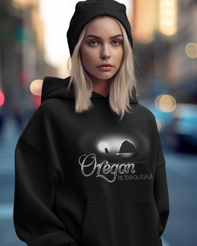 Oregon is Beautiful/ BW - Unisex Hoodie