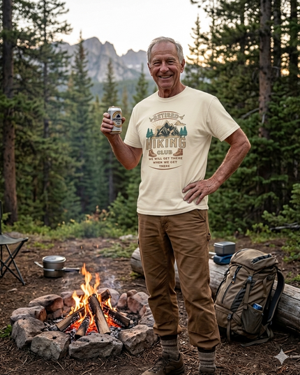 Retired Hiking Club - Premium Comfort Colors t-shirt