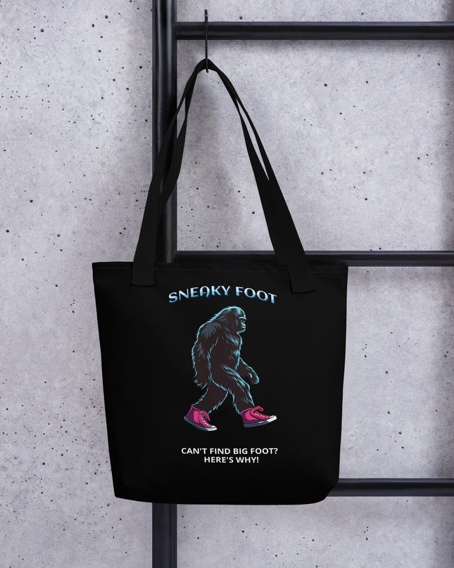 SNEAKY FOOT - CAN'T FIND BIG FOOT? HERE'S WHY! - Tote bag