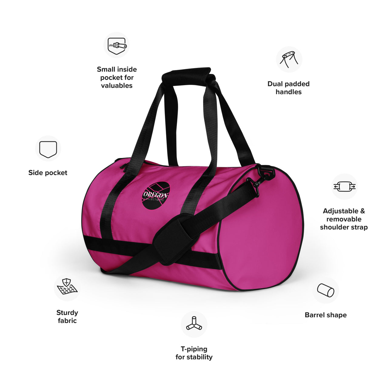 Oregon Collectibles - (Hot Pink) - gym bag