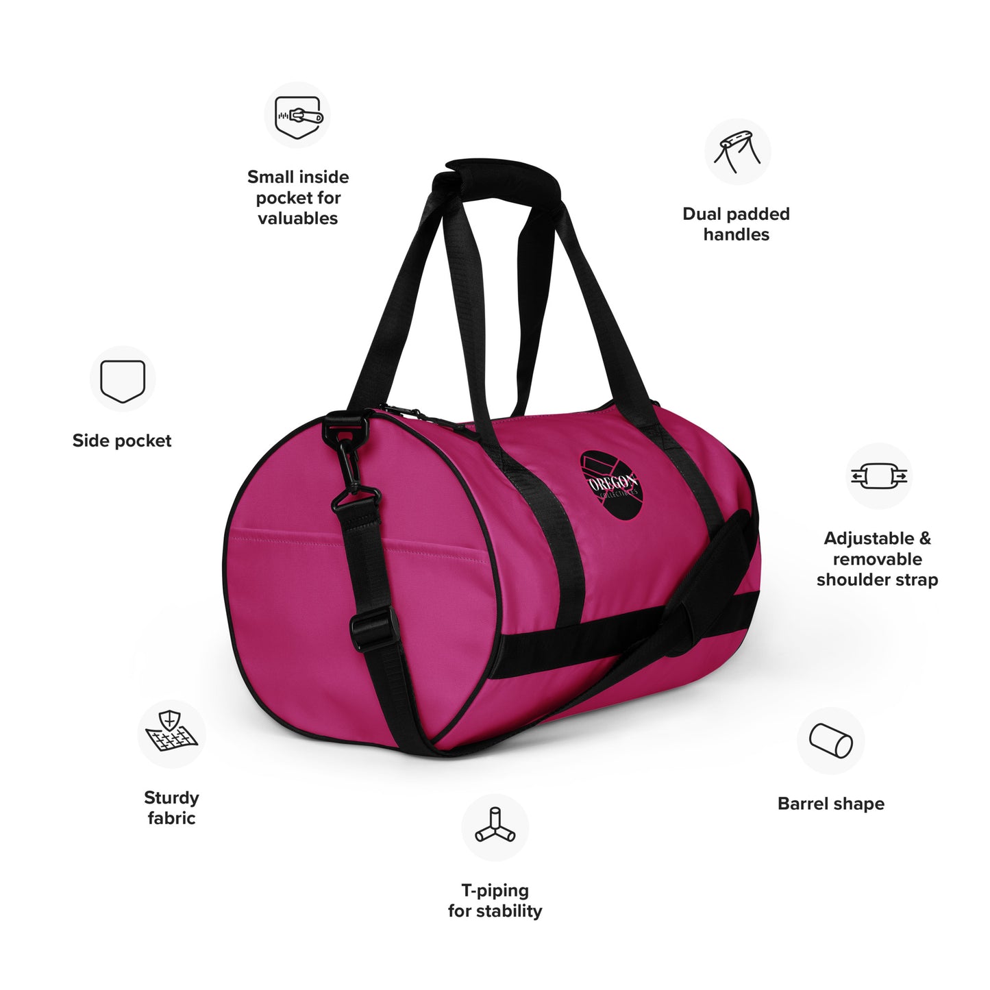 Oregon Collectibles - (Hot Pink) - gym bag