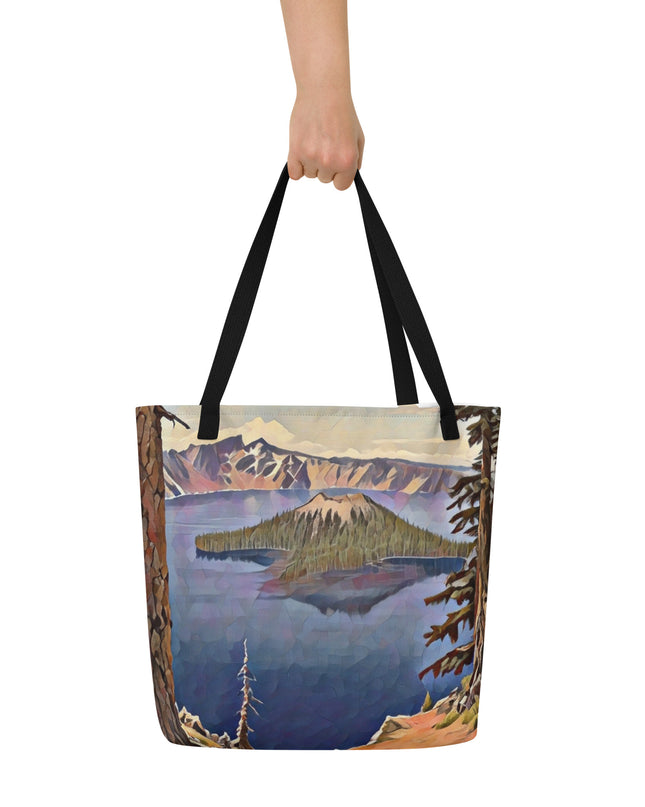 Crater Lake - Large 16x20 Tote Bag W/Pocket