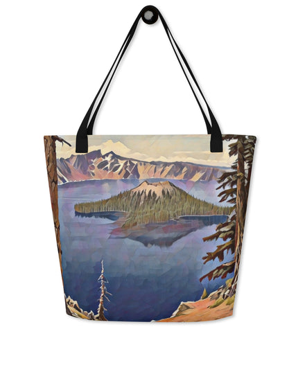 Crater Lake - Large 16x20 Tote Bag W/Pocket