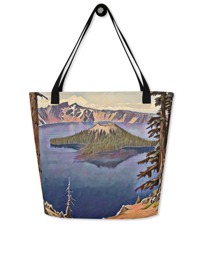 Crater Lake - Large 16x20 Tote Bag W/Pocket