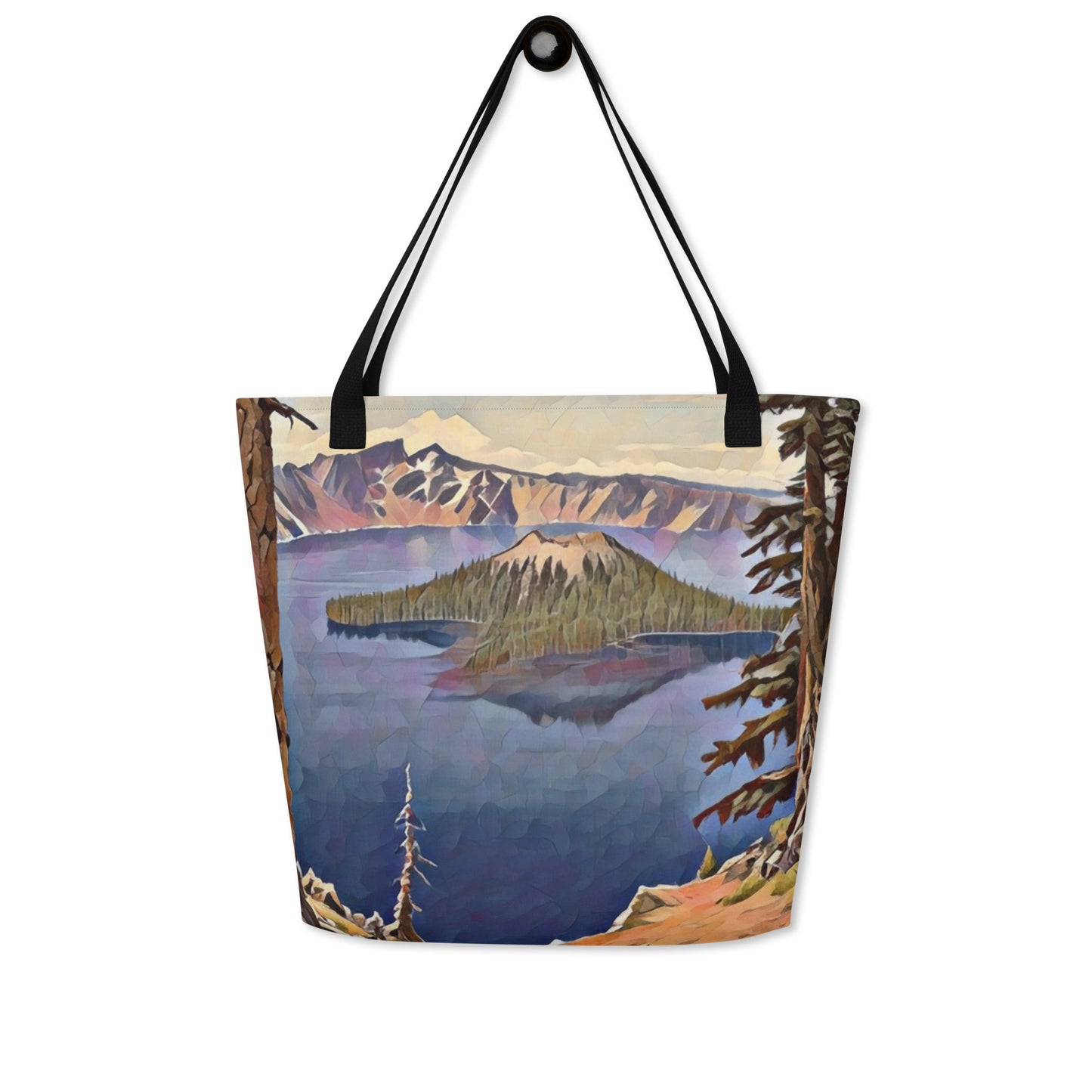Crater Lake - Large 16x20 Tote Bag W/Pocket