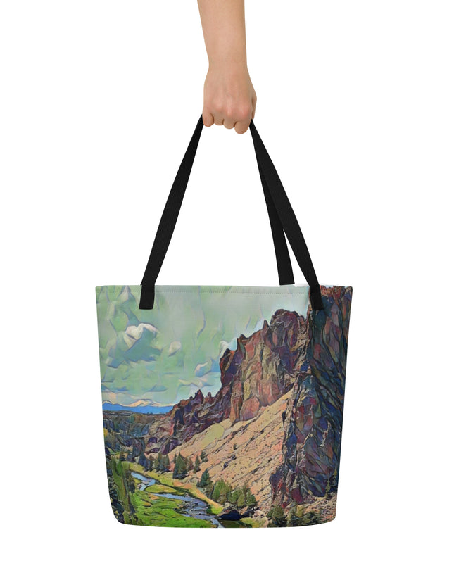 Smith Rock - Large 16x20 Tote Bag W/Pocket