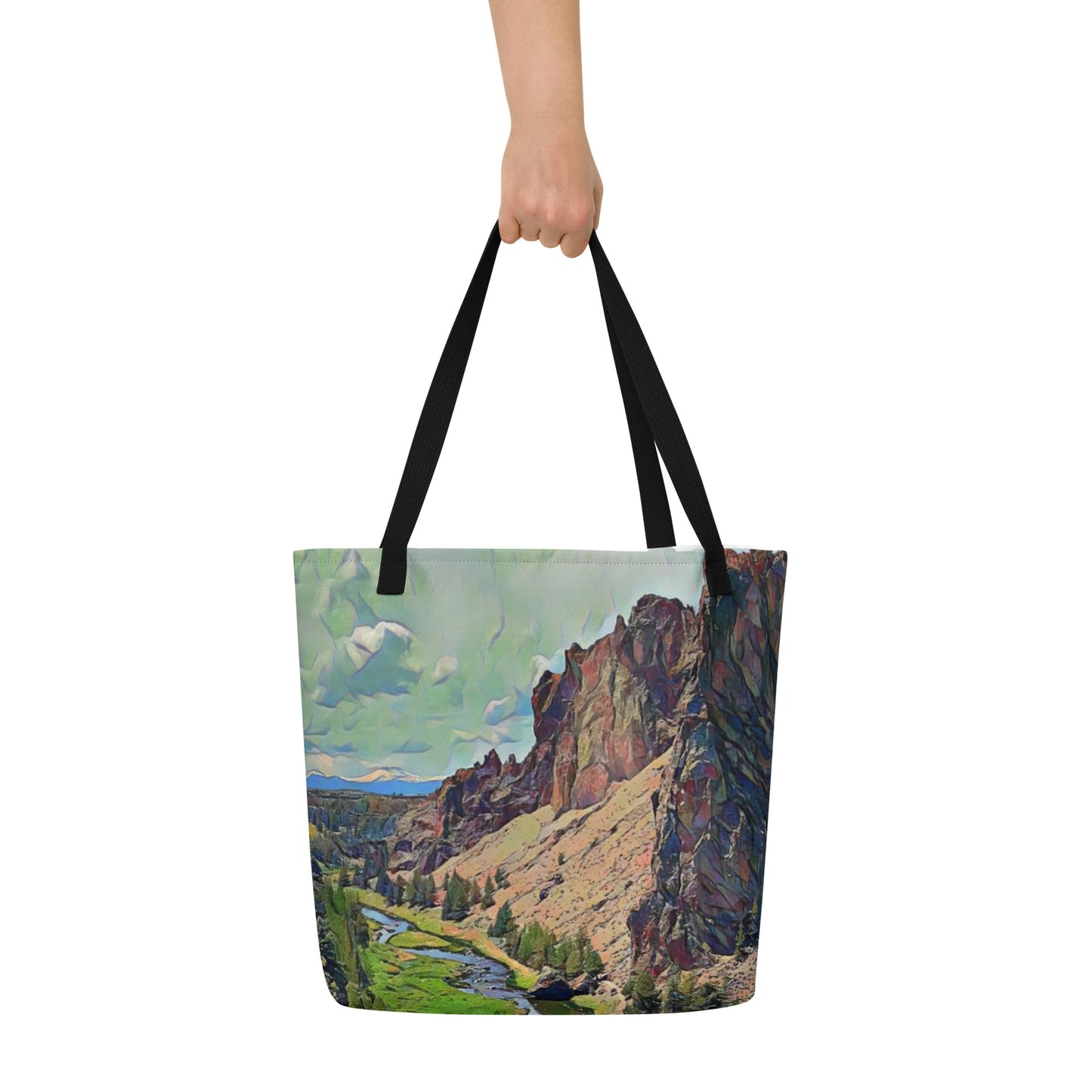 Smith Rock - Large 16x20 Tote Bag W/Pocket