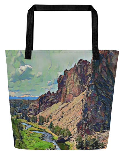 Smith Rock - Large 16x20 Tote Bag W/Pocket
