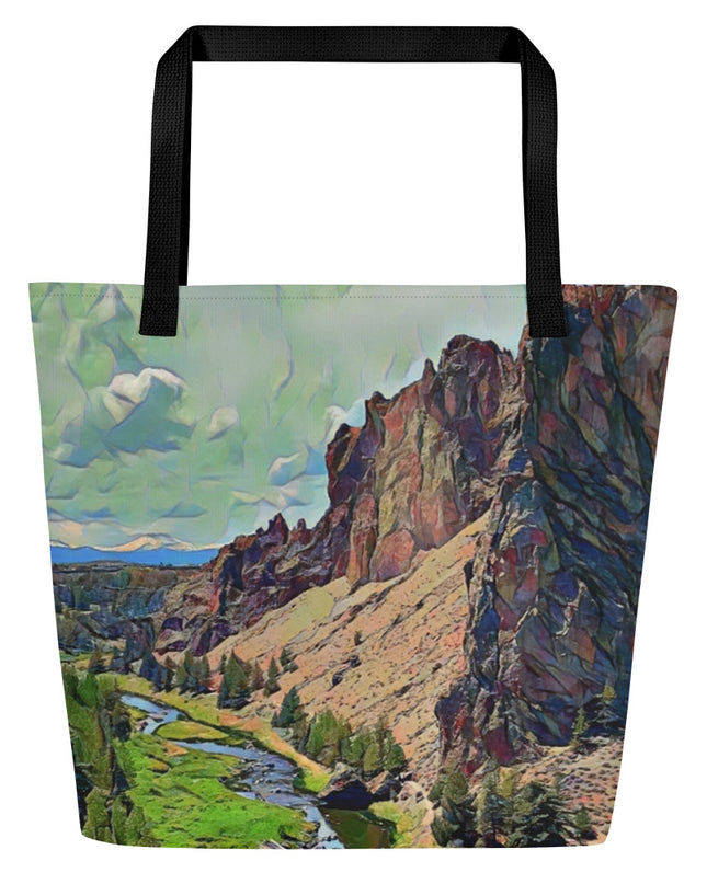 Smith Rock - Large 16x20 Tote Bag W/Pocket