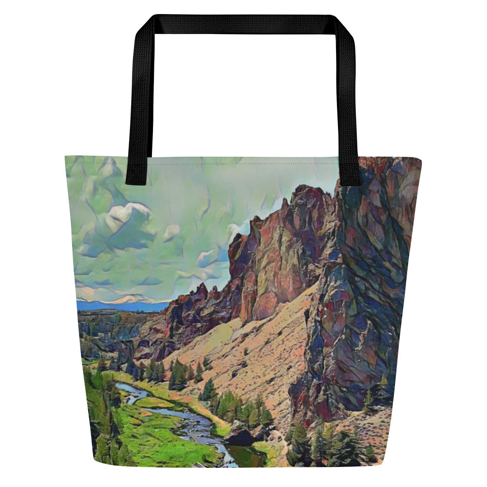 Smith Rock - Large 16x20 Tote Bag W/Pocket