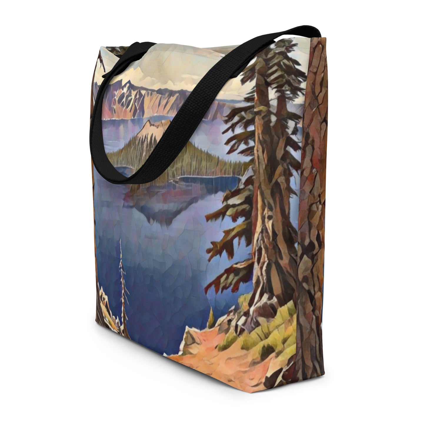 Crater Lake - Large 16x20 Tote Bag W/Pocket