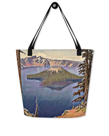 Crater Lake - Large 16x20 Tote Bag W/Pocket