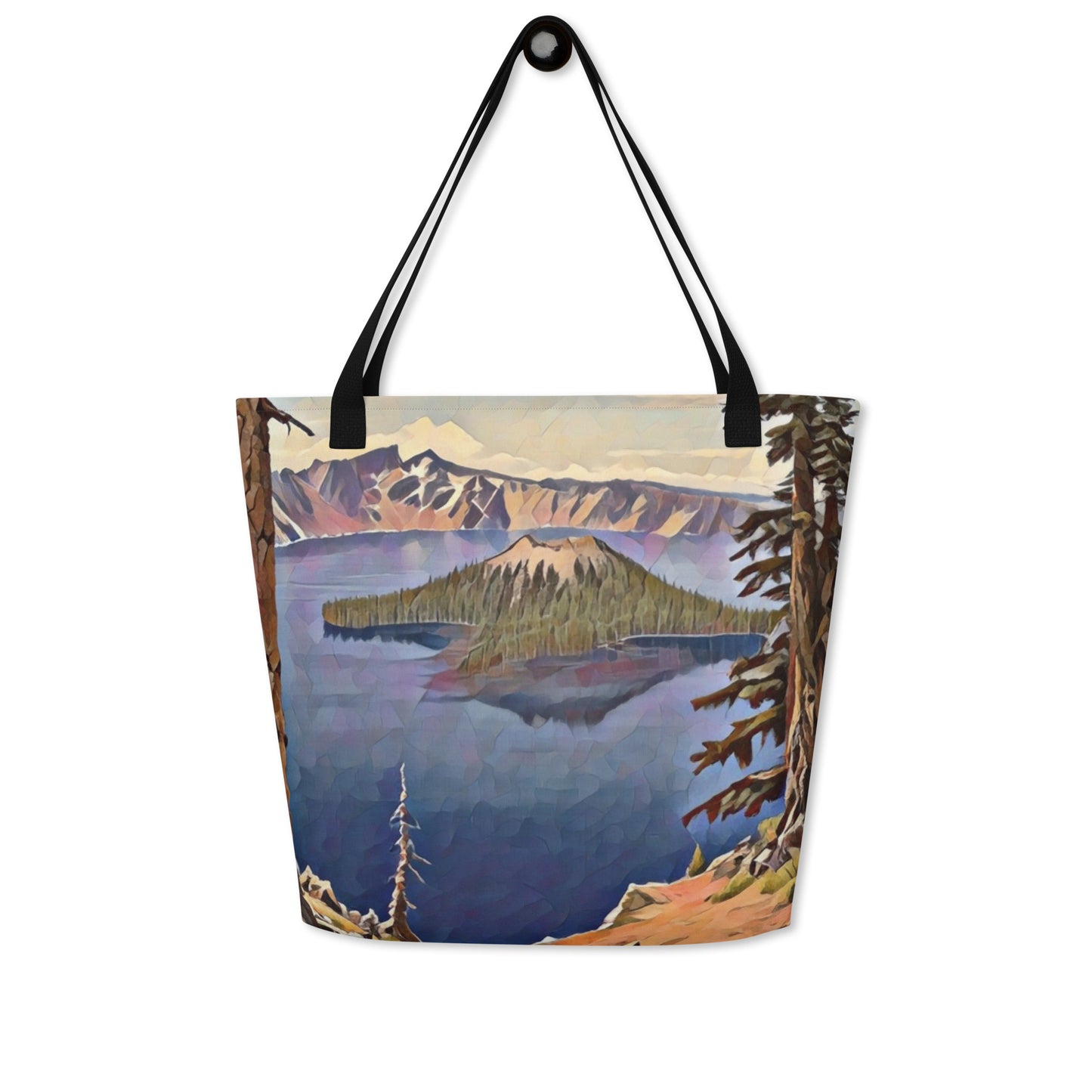 Crater Lake - Large 16x20 Tote Bag W/Pocket