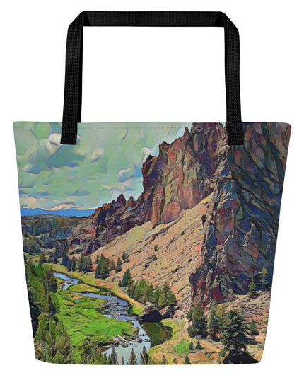 Smith Rock - Large 16x20 Tote Bag W/Pocket