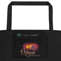 Thumbnail for Oregon is Beautiful - Oregon - Digital Art - Large 16x20 Tote Bag W/Pocket