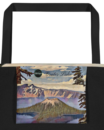 Crater Lake - Large 16x20 Tote Bag W/Pocket