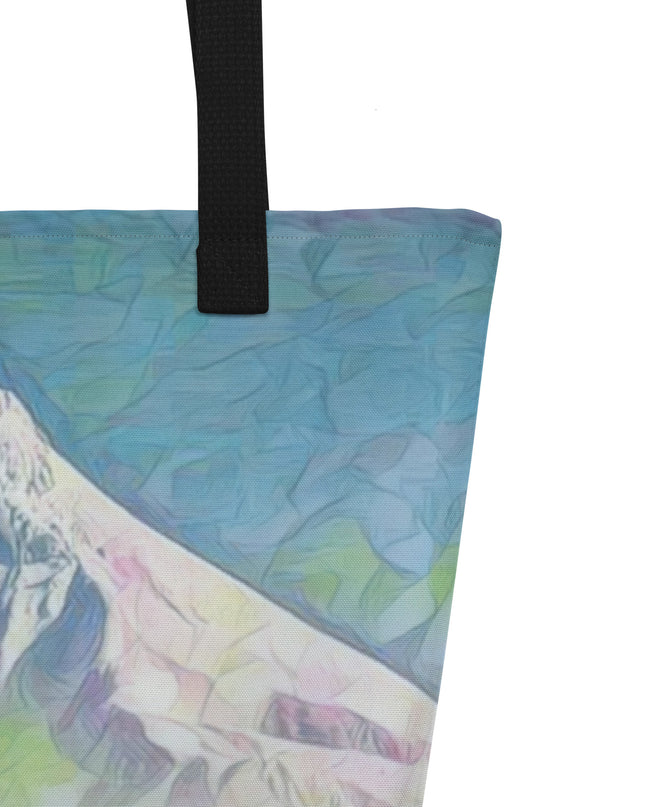 Mount Hood - Oregon - Digital Art - Large 16x20 Tote Bag W/Pocket