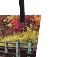 Thumbnail for Oregon Bridge - Digital Art - Large 16x20 Tote Bag W/Pocket