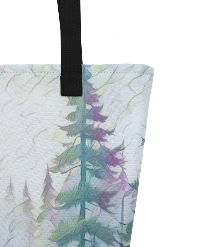 Into the Oregon Woods - Digital Art - Large 16x20 Tote Bag W/Pocket