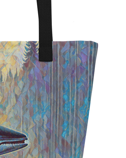 Northwest Orca - Digital Art - Large 16x20 Tote Bag W/Pocket