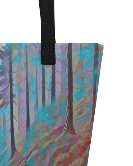 Oregon Back Trail - Digital Art - Large 16x20 Tote Bag W/Pocket