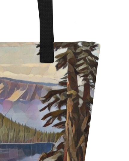 Crater Lake - Large 16x20 Tote Bag W/Pocket