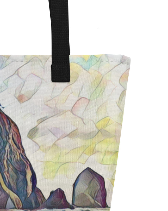 Haystack Rock - Large 16x20 Tote Bag W/Pocket
