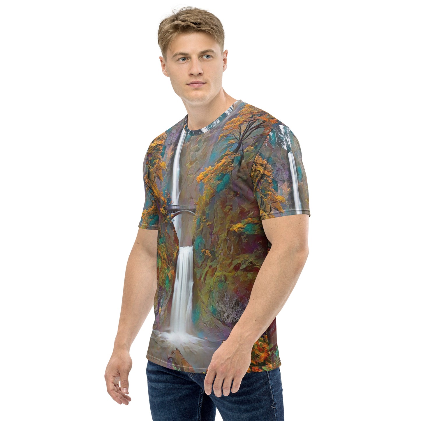 Multnomah Falls - Digital Art - Men's t-shirt