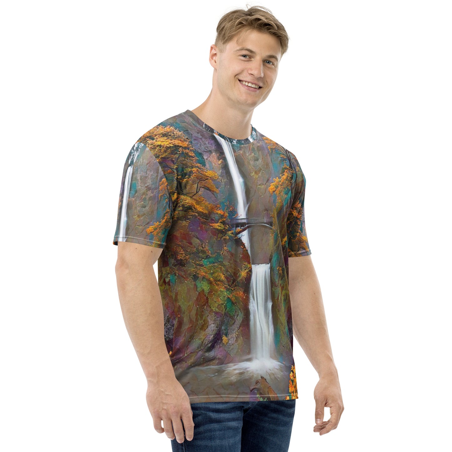 Multnomah Falls - Digital Art - Men's t-shirt