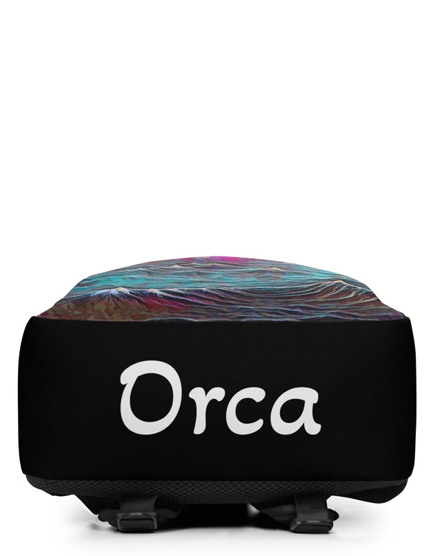 Pacific Northwest Orca - Digital Art - Minimalist Backpack