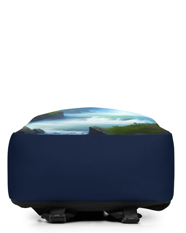 Oregon Waterfalls - Digital Art - Minimalist Backpack