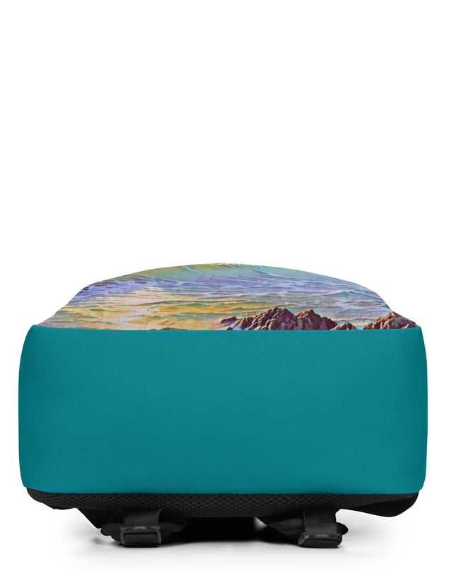 Oregon Coast Sunset - Digital Art - Minimalist Backpack