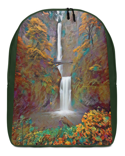 Multnomah Falls - Digital Art - Minimalist Backpack