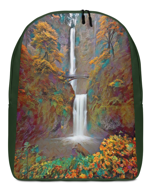 Multnomah Falls - Digital Art - Minimalist Backpack