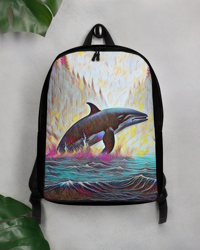 Pacific Northwest Orca - Digital Art - Minimalist Backpack