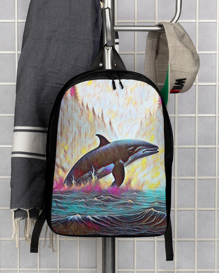 Pacific Northwest Orca - Digital Art - Minimalist Backpack