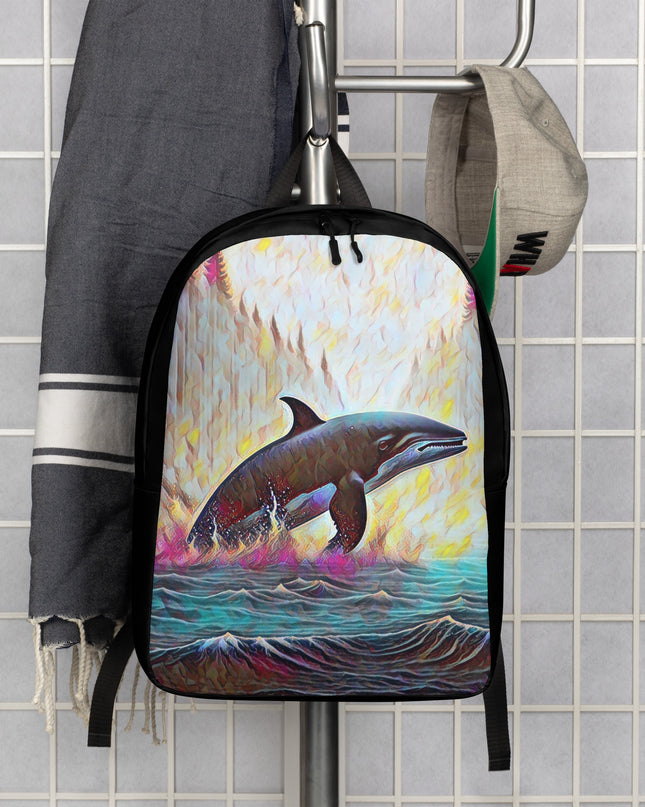 Pacific Northwest Orca - Digital Art - Minimalist Backpack