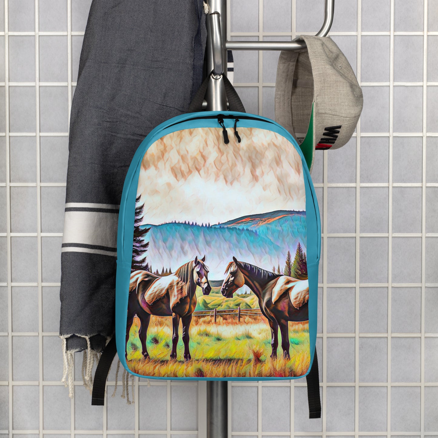 Central Oregon Horses - Digital Art - Minimalist Backpack