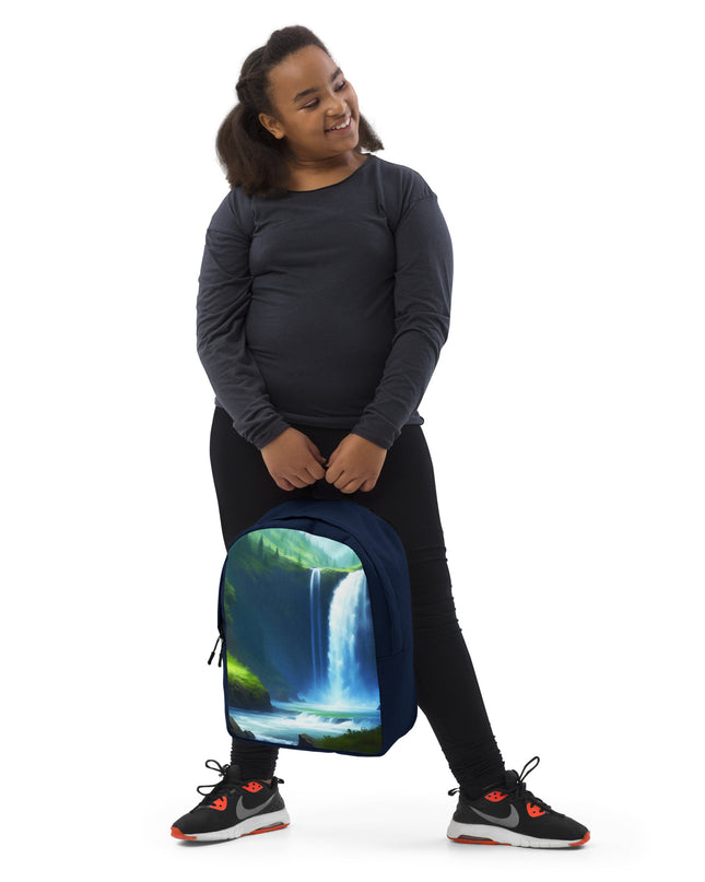 Oregon Waterfalls - Digital Art - Minimalist Backpack