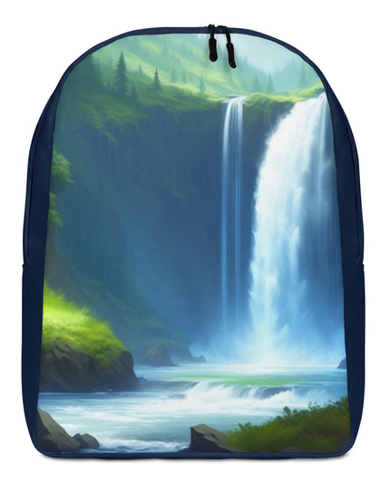 Oregon Waterfalls - Digital Art - Minimalist Backpack