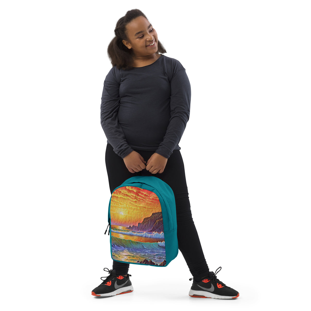 Oregon Coast Sunset - Digital Art - Minimalist Backpack