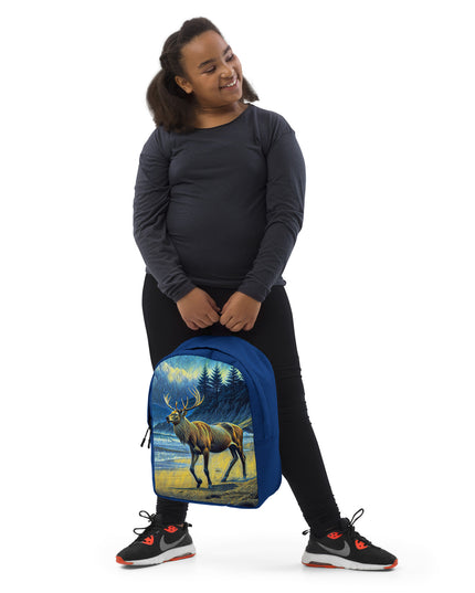 Elk on the Beach - Digital Art - Minimalist Backpack