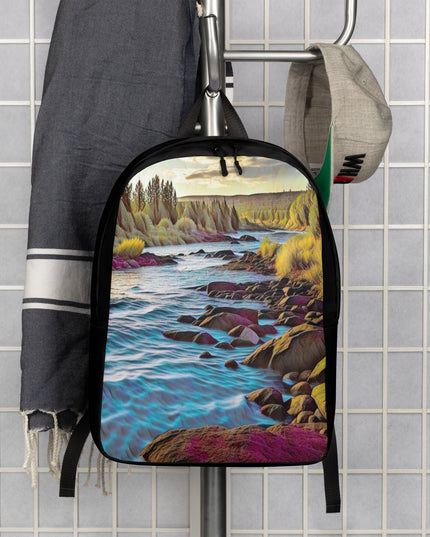 Oregon River - Digital Art - Minimalist Backpack