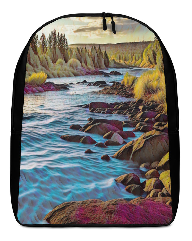 Oregon River - Digital Art - Minimalist Backpack