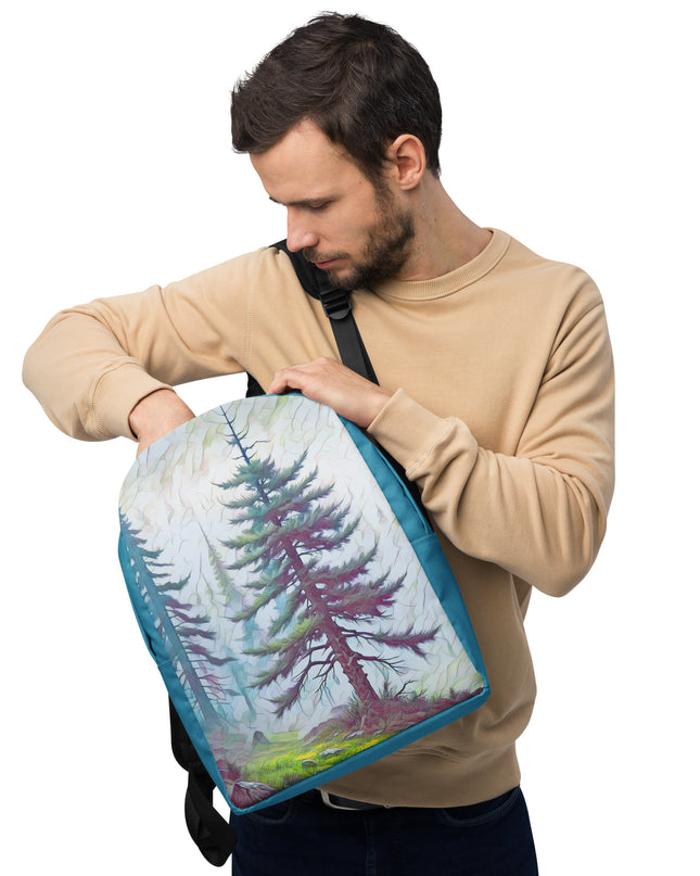 into the Oregon Woods - Digital Art - Minimalist Backpack