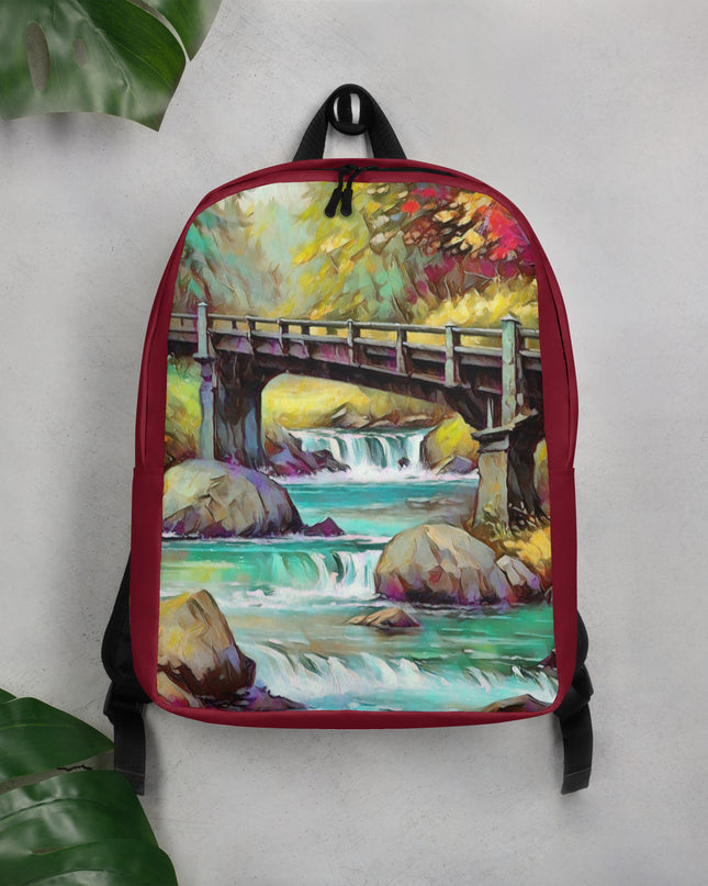 Oregon Bridge - Digital Art - Minimalist Backpack